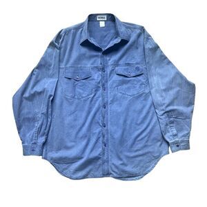 Unionbay Men's Blue Long Sleeve Button-Up Shirt Size Large